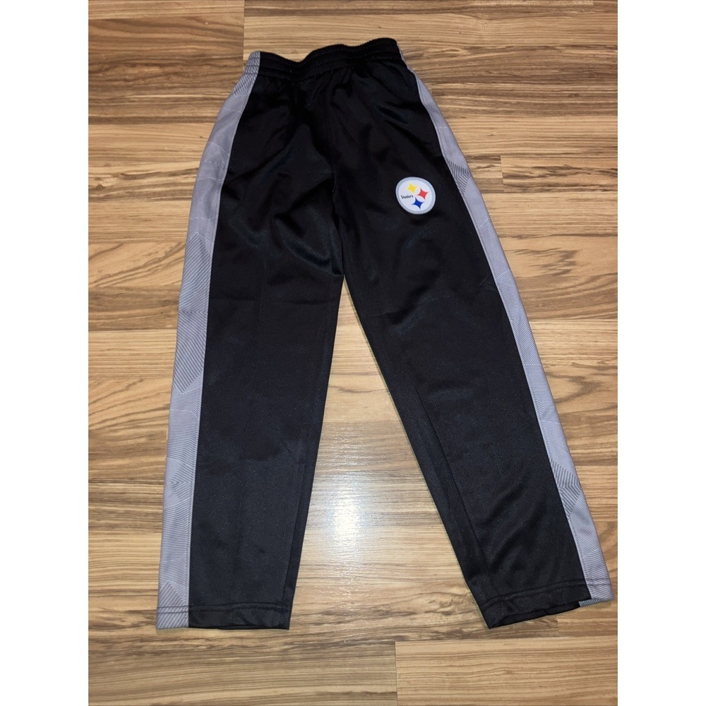 Pittsburgh Steelers NFL Team Apparel Youth Sweatpants Size Medium 8 Y2K Wide Leg